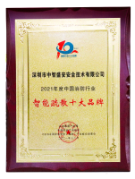 2021年度获得中国消防行业智能疏散十大品牌