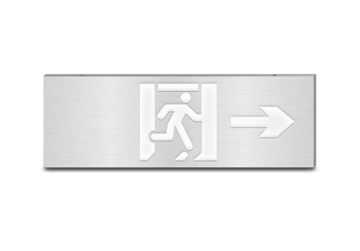 600大型款-单面右向消防应急标志灯 | ZS-BLJC-1LR0E Ⅲ 3W-J854 | 壁挂