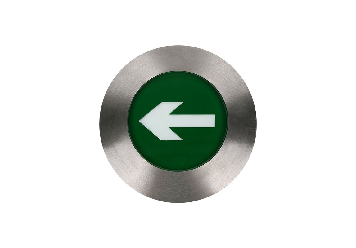 不锈钢+钢化玻璃面板单向指示地埋灯（直边） | ZS-BLJC-1LREI 0.3W-178BZ-2111