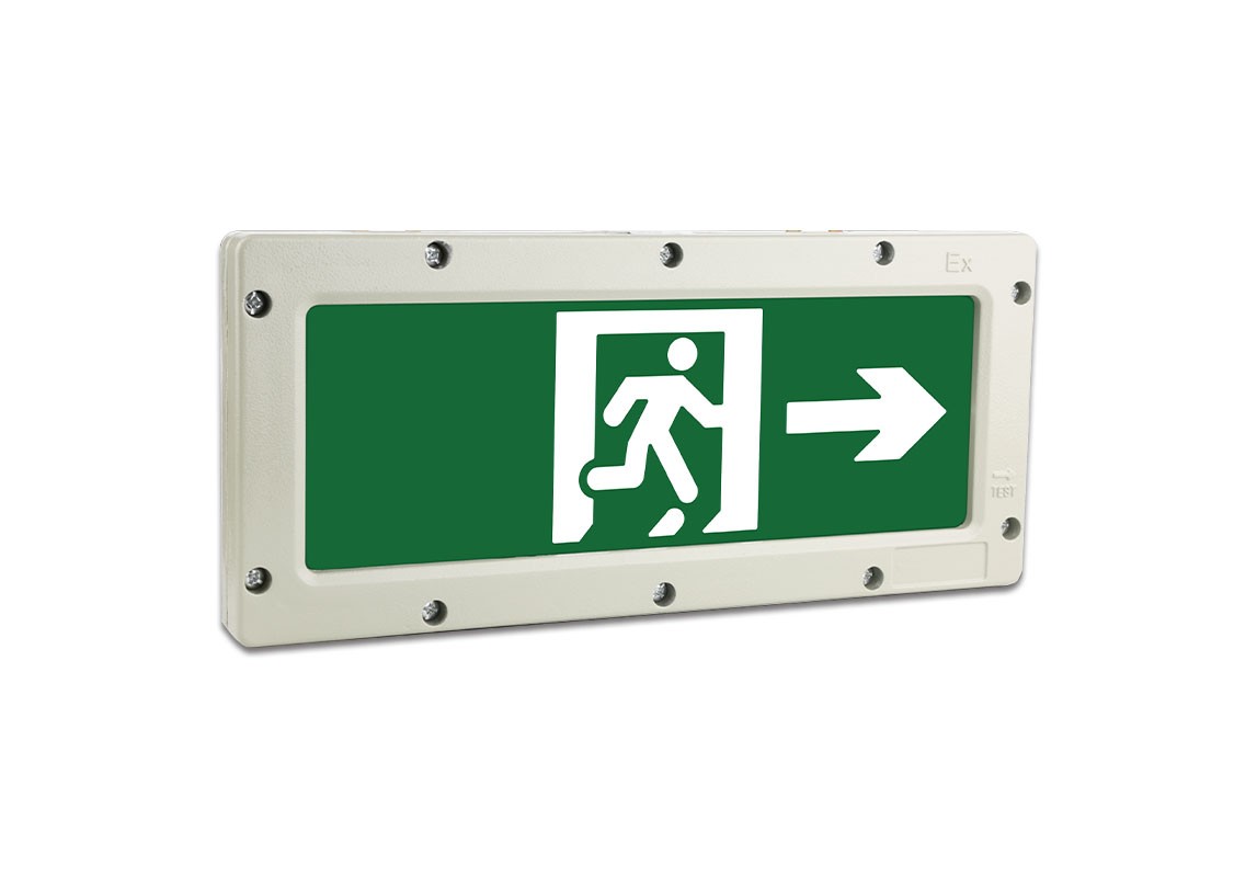 隔爆型-单面右向标志灯  |  ZS-BLJC-1REⅠ1W-J713  |  壁挂/吊挂