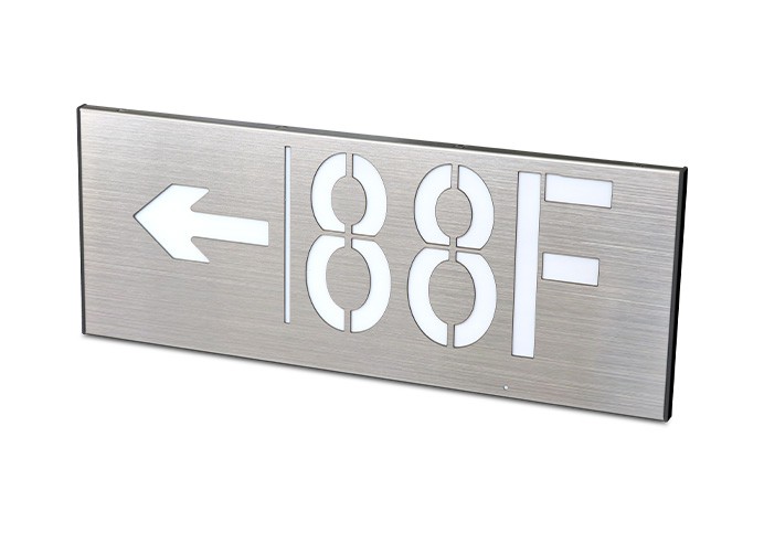 消防应急疏散标志灯具-小型单面左向楼层 ZS-BZ-ACJ(E1Ⅰ)-01