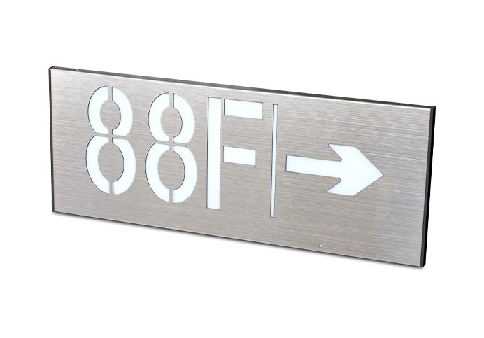 消防应急疏散标志灯具-小型单面右向楼层  ZS-BZ-ACJ(E1Ⅰ)-01